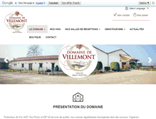 Tablet Screenshot of domainedevillemont.com